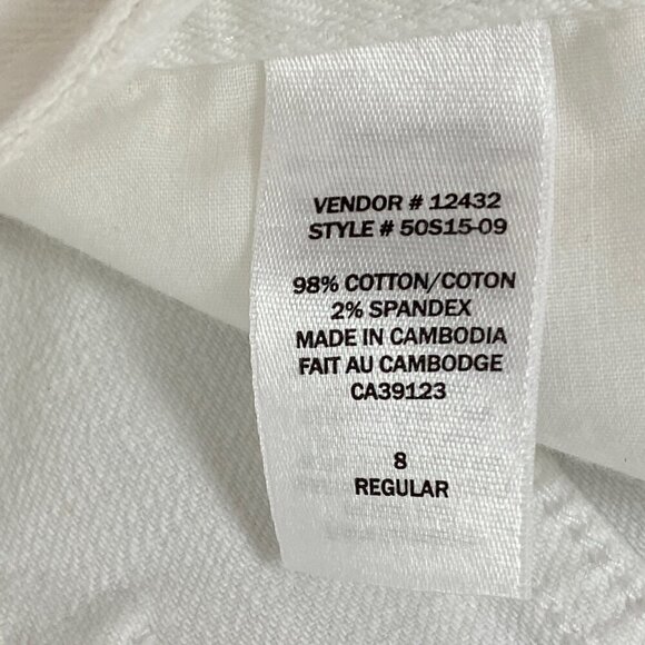 Northern Reflections Town Jeans White Mid Rise Straight Leg Sz 8 Regular - Picture 7 of 12